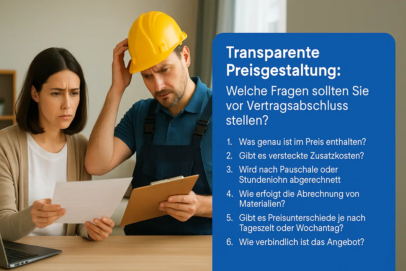 Transparente Preisgestaltung